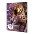 10th Birthday Card For Girls, Daughter, Granddaughter, Niece, Brown Hair, Dressing Table