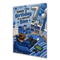 7th Birthday Card for Son, Little Boys