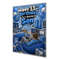 11th Birthday Card for Son,  Boys, Male, Gaming, Gamer