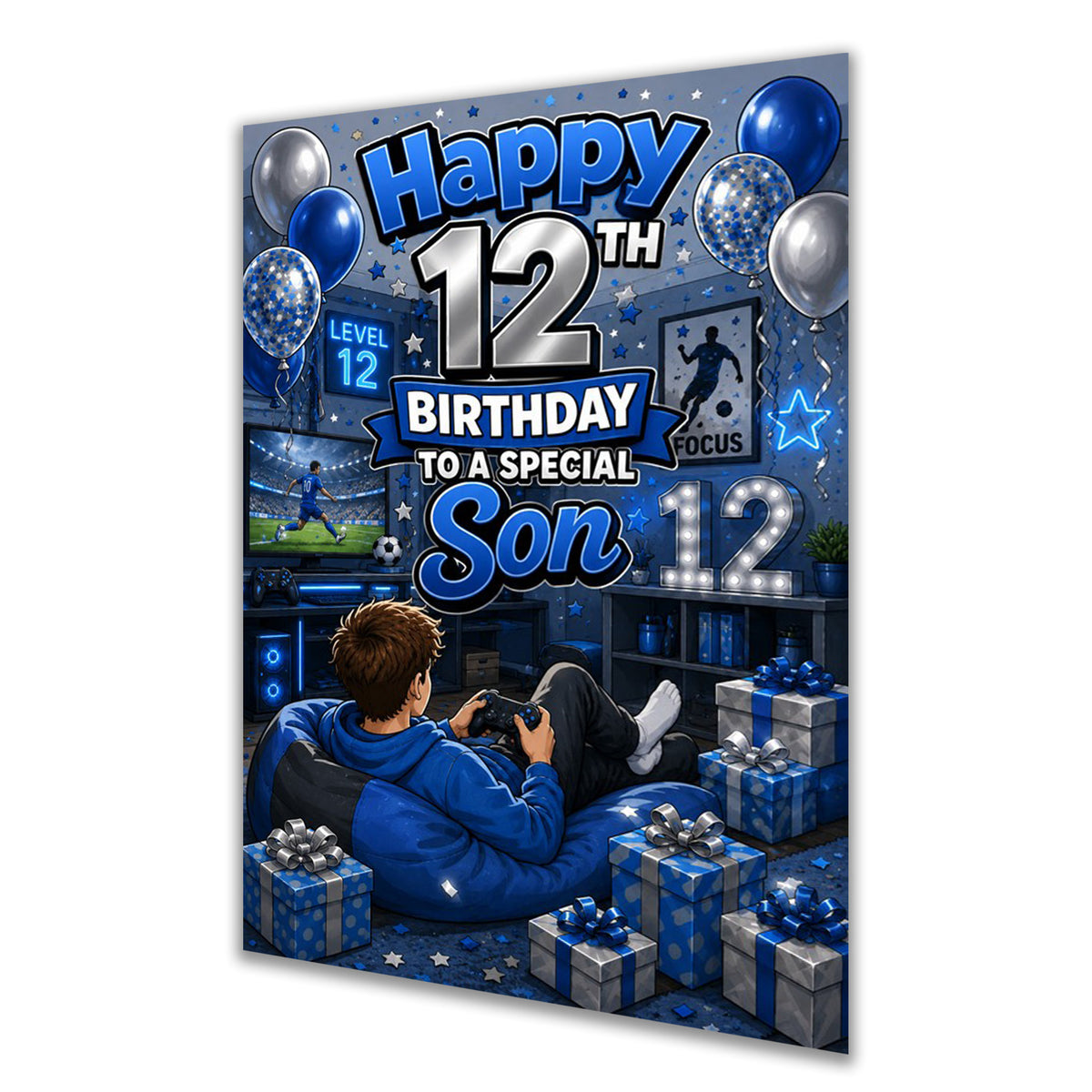 12th Birthday Card for Son, Boys, Male, Gaming, Gamer