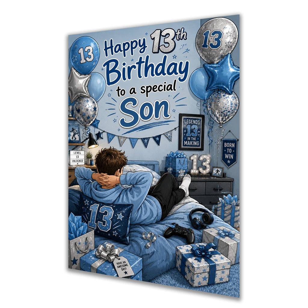 13th Birthday Card for Son, Boys, Male, Gaming, Gamer, Teenager