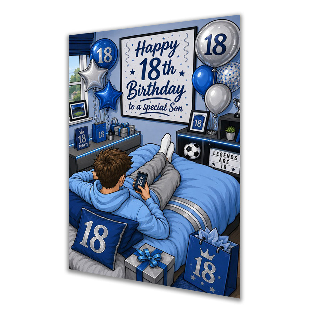 18th Birthday Card for Son, Boys, Men, Male, Gaming, Gamer, Teenager