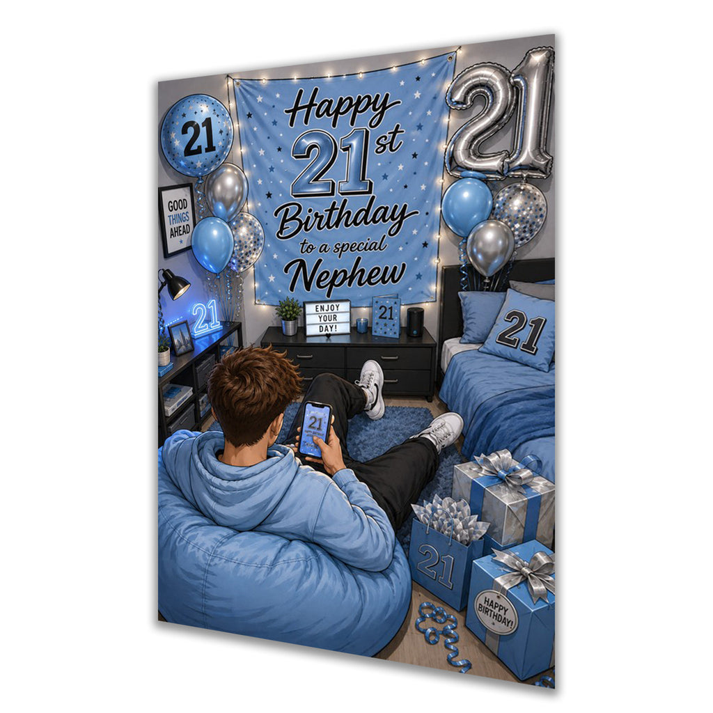 21st Birthday Card for Nephew, Boys, Men, Male, Gaming, Gamer