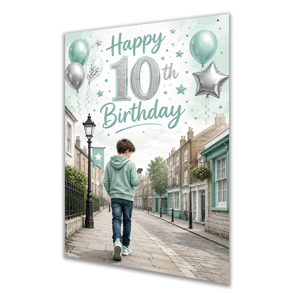 10th Birthday Card for Boys, Male, Mobile Phone