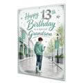 13th Birthday Card for Grandson, Boys, Male, Mobile Phone