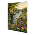 Happy Birthday Dad River Fishing Greeting Card A5