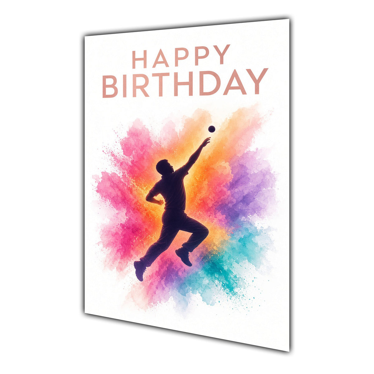 Happy Birthday Cricket Colour Splash Greeting Card A5