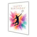 Happy Birthday Badminton Colour Splash Greeting Card A5