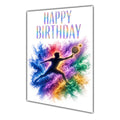 Happy Birthday Tennis Colour Splash Greeting Card A5