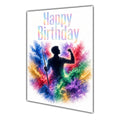 Happy Birthday Snooker Pool Colour Splash Greeting Card A5