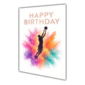 Happy Birthday Basketball Colour Splash Greeting Card A5