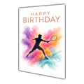 Happy Birthday Padel Colour Splash Greeting Card A5