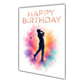 Happy Birthday Golf Colour Splash Greeting Card A5