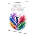 Happy Birthday Golf Colour Splash Greeting Card A5