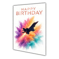 Happy Birthday Fighter Jet Colour Splash Greeting Card A5