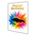 Happy Birthday Sports Car Colour Splash Greeting Card A5