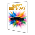 Happy Birthday Sports Car Colour Splash Greeting Card A5