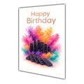 Happy Birthday Dominoes Colour Splash Greeting Card A5