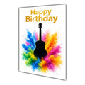 Happy Birthday Guitar Colour Splash Greeting Card A5