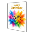 Happy Birthday Cycling Colour Splash Greeting Card A5