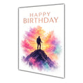 Happy Birthday Hiking Colour Splash Greeting Card A5