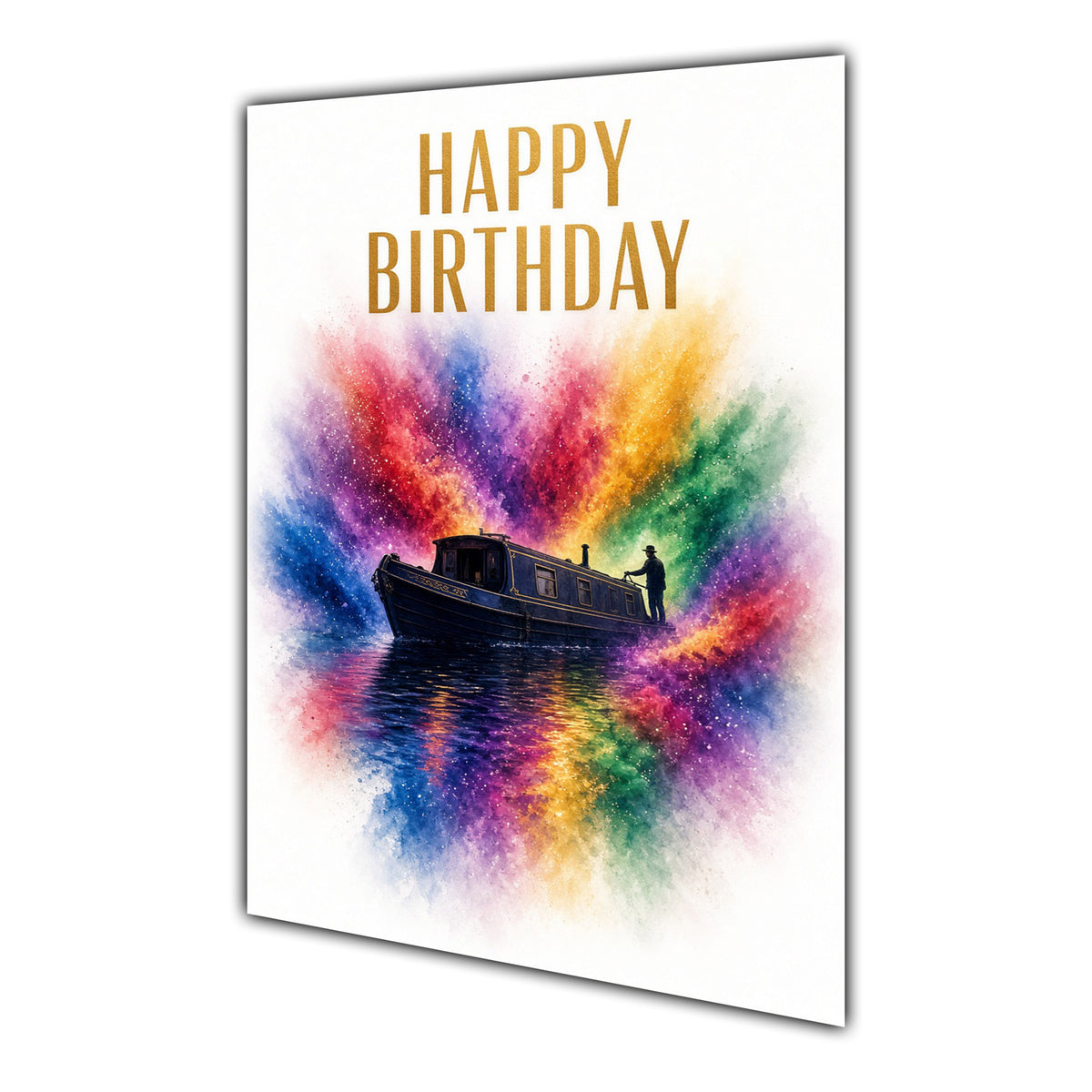 Happy Birthday Caravan Colour Splash Greeting Card A5