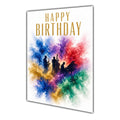 Happy Birthday Music Band Piano Trumpet  Colour Splash Greeting Card A5