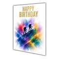 Happy Birthday Hiking Colour Splash Greeting Card A5