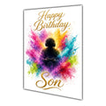 Happy Birthday Son Gaming Colour Splash Greeting Card A5