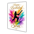 Happy Birthday Son Darts Colour Splash Greeting Card A5