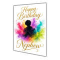 Happy Birthday Nephew Reading Colour Splash Greeting Card A5