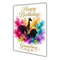 Happy Birthday Grandson Safari Animals Colour Splash Greeting Card A5