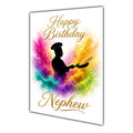 Happy Birthday Nephew Cooking Colour Splash Greeting Card A5
