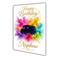 Happy Birthday Nephew Campervan Colour Splash Greeting Card A5