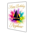 Happy Birthday Nephew Sailing Colour Splash Greeting Card A5