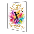 Happy Birthday Grandson Golf Colour Splash Greeting Card A5
