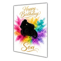 Happy Birthday Son Motorbike Superbike Colour Splash Greeting Card A5