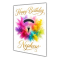 Happy Birthday Nephew Parachuting Colour Splash Greeting Card A5