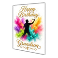 Happy Birthday Grandson Darts Colour Splash Greeting Card A5