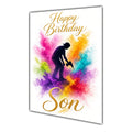 Happy Birthday Son DIY Tools Colour Splash Greeting Card A5
