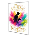 Happy Birthday Grandson DIY Colour Splash Greeting Card A5