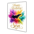 Happy Birthday Son Fighter Planes Colour Splash Greeting Card A5