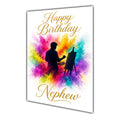 Happy Birthday Nephew Art Artist Painting Colour Splash Greeting Card A5