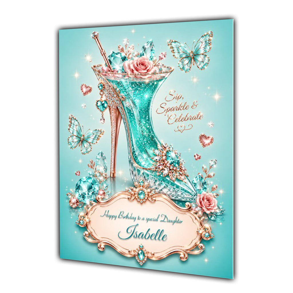 Birthday Card Daughter Mum Granddaughter Sister Heels Cocktail A5 Size