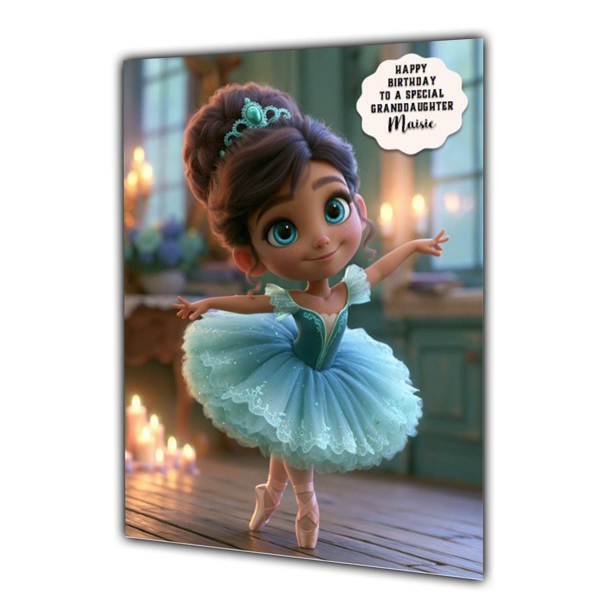 Birthday Card Daughter Granddaughter Girls Personalised Ballet A5 Size
