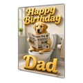 Happy Birthday Dad Funny Dog Toilet Labrador Greeting Card A5