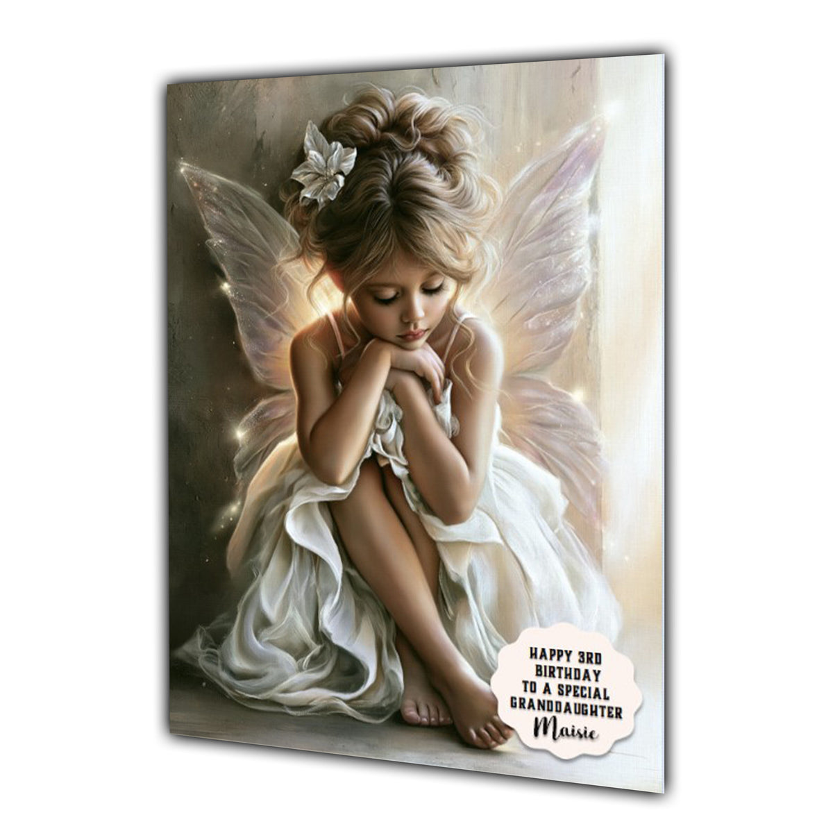 Birthday Card Cute Little Girl Daughter Granddaughter Personalised A5 Size