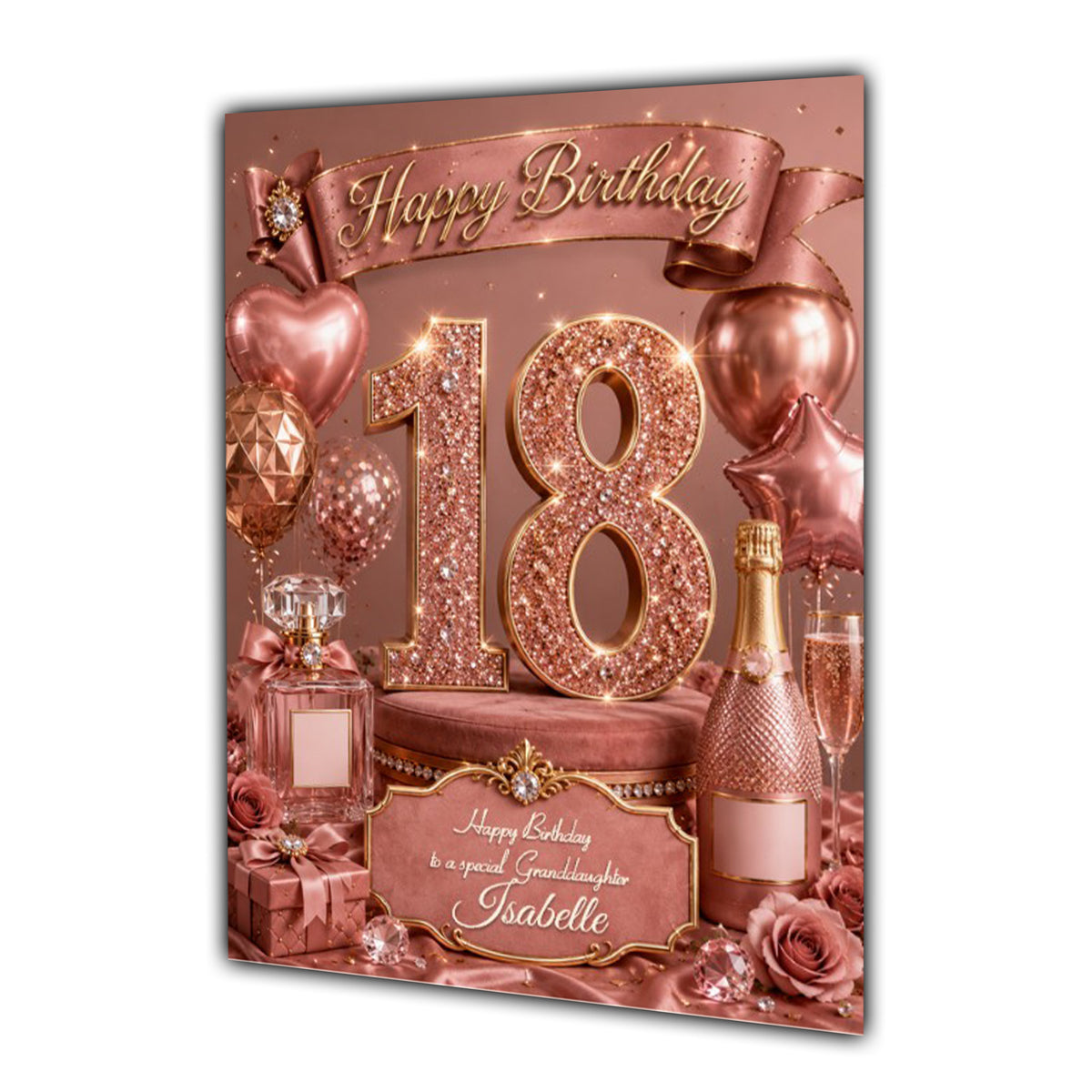 18th Birthday Card Daughter Granddaughter Niece Personalised A5 Size E975-1