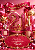 21st Birthday Card Daughter Granddaughter Niece Personalised A5 Size E978-6