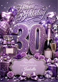 30th Birthday Card Daughter Granddaughter Niece Personalised A5 Size E980-3